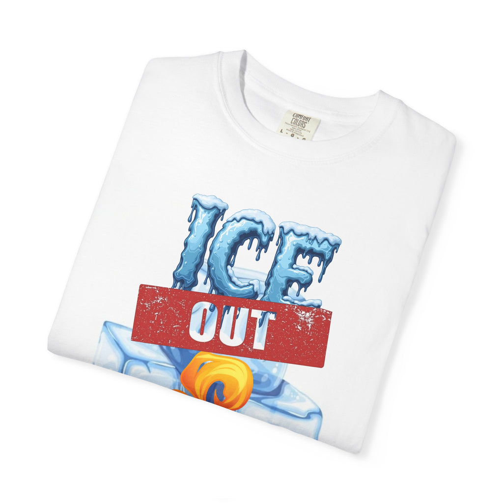 Ice Out Graphic T-Shirt — Fiery Character "Ice Out" Streetwear Tee
