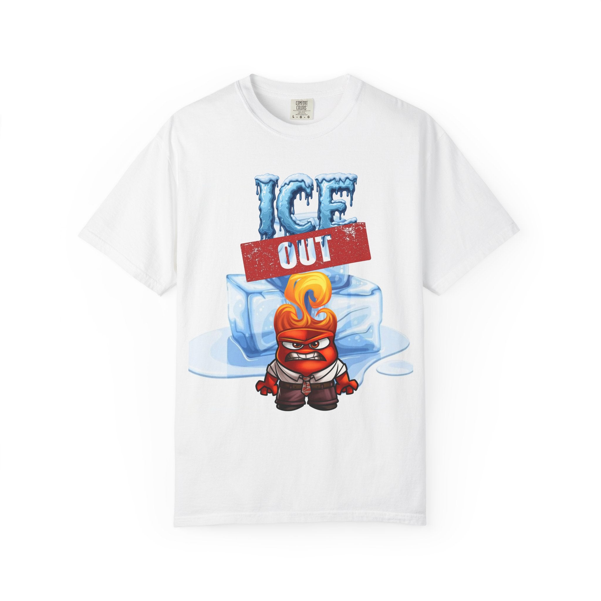 Ice Out Graphic T-Shirt — Fiery Character "Ice Out" Streetwear Tee